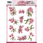 Orchid, Pink Florals - Find It Trading Amy Design 3D Push Out Sheet