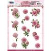 Dahlia, Pink Florals - Find It Trading Amy Design 3D Push Out Sheet