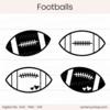 Footballs - Digital Cut File - ACOT