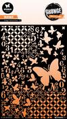 Nr. 257, Butterflies - Studio Light Grunge 5.9"X8.25" Stencil