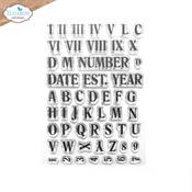 Roman Numerals With Alpha - Elizabeth Craft Clear Stamps