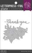 Thank You Flowers - Hero Arts Letterpress & Foil Plate