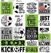 Let's Play Soccer 12x12 Sticker Sheet - Reminisce