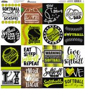 Let's Play Softball 12x12 Sticker Sheet - Reminisce