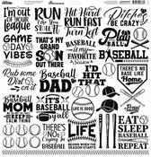 Let's Play Baseball 12x12 Sticker Sheet - Reminisce