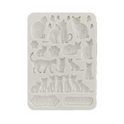 Cats Silicon Mold - Orchids and Cats - Stamperia