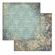 Turquoise Wallpaper Paper - Sir Vagabond In Fantasy World - Stamperia