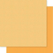 Orange Gingham & Stripes Bella Besties Paper - Bella Blvd