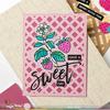 Sweet Strawberry Coloring Stencil - Waffle Flower Crafts