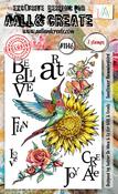 Sunflower Hummingbird - AALL And Create A6 Photopolymer Clear Stamp Set