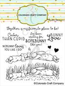 Bunny Love - By Anita Jeram - Colorado Craft Company Clear Stamps 4"X4"