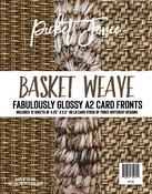 Basket Weave Fabulously Glossy A2 Card Fronts - Picket Fence Studios