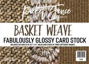 Basket Weave Fabulously Glossy Card Stock - Picket Fence Studios