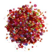Berry Blooms Sequinz - Buttons Galore & More