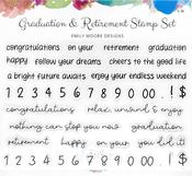 Graduation & Retirement Stamp Set - Emily Moore Designs
