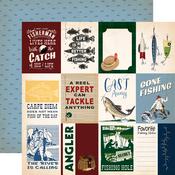 Journaling 3x4 Cards Paper - Gone Fishing - Carta Bella