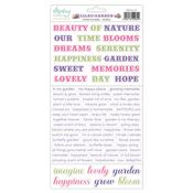 Lilac Garden Words Paper Stickers - Mintay Papers