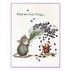 Flower Shower House Mouse Cling Rubber Stamp - Stampendous