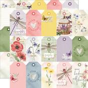 Tag Elements Paper - Simple Vintage Meadow Flowers - Simple Stories - PRE ORDER