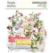 Simple Vintage Meadow Flowers Chipboard Clusters - Simple Stories - PRE ORDER