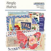 Simple Vintage Linen Market Layered Bits & Pieces - Simple Stories - PRE ORDER
