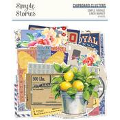 Simple Vintage Linen Market Chipboard Clusters - Simple Stories