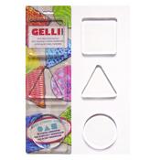 Mini Plates 3-inch Round, Square & Triangle Pack - Gelli Arts