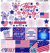 Star Spangled Celebration 12x12 Sticker Sheet - Reminisce - PRE ORDER