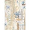 Blue Flower Rice Paper - Create Happiness Secret Diary - Stamperia