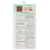 Dictionary Stencil - Create Happiness Secret Diary - Stamperia