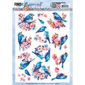 Birds In Pink - Happy Blue Birds - Find It Trading Berries Beauties 3D Push Out Sheet