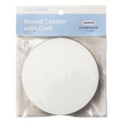White, 3.5", 4 pack - Craft Express Round Coaster