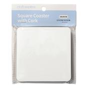 White, 4 pack - Craft Express Square 4" Coaster