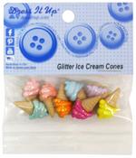 Glitter Ice Cream Cones - Dress It Up Embellishments