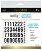 Just Numbers - Deco Foil Adhesive Transfer Sheets by Unity 5.9" x 5.9"