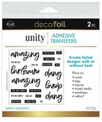Simply Amazing - Deco Foil Adhesive Transfer Sheets by Unity  5.9" x 5.9"