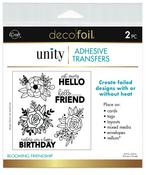 Blooming Friendship - Deco Foil Adhesive Transfer Sheets by Unity 5.9" x 5.9"