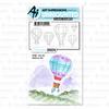 Hot Air Balloon - Art Impressions Watercolor Cling Rubber Stamps