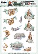 Sloth, Young And Wild - Find It Trading Yvonne Creations Punchout Sheet