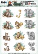 Tiger, Young And Wild - Find It Trading Yvonne Creations Punchout Sheet