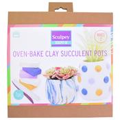 Succulent Pots, Makes 2 - Sculpey III Oven Bake Clay Kit