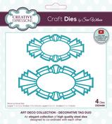 Art Deco Decorative Tag Duo - Creative Expressions Craft Dies By Sue Wilson