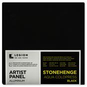Black, For Wet Media - Stonehenge Aqua Coldpress Pre-Mounted Aluminum Panel 6"X6"