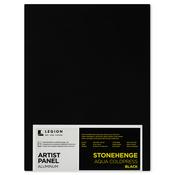 Black, For Wet Media - Stonehenge Aqua Coldpress Pre-Mounted Aluminum Panel 12"X16"