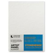 White, For Wet Media - Stonehenge Aqua Coldpress Pre-Mounted Aluminum Panel 5"X7"