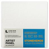 White, For Wet Media - Stonehenge Aqua Coldpress Pre-Mounted Aluminum Panel 6"X6"