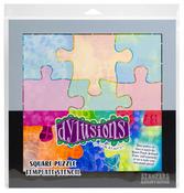 Square Puzzle Template Stencil - Dylusions - Stampers Anonymous - PRE ORDER