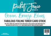 Ocean Breeze Blues Fabulous Foiling Toner Card Stock - Picket Fence Studios