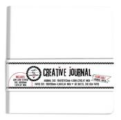 Nr. 14, All White With Separate Sticker - Art By Marlene Creative Paintable Journal Cover