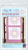 Cross-Stitch Flower   - Jack Dempsey Stamped White Quilt Blocks 18"X18" 6/Pkg
